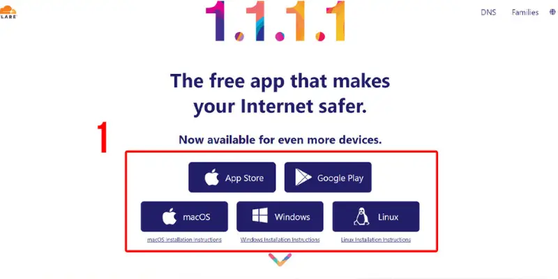 cách cài 1.1.1.1
